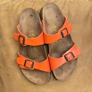Tangerine patent leather Papillio Birkenstock